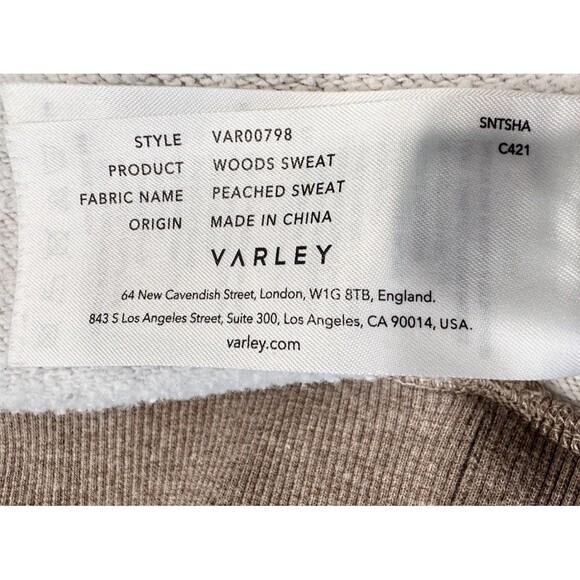 Varley  pullover sweatshirt peached  Marl athleisure minimalist Small ling sleev - Picture 10 of 13